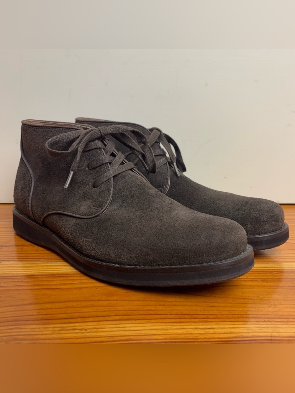 John Varvatos Brooklyn Star USA Suede Chukka Boots Mens Size 8 M Gray